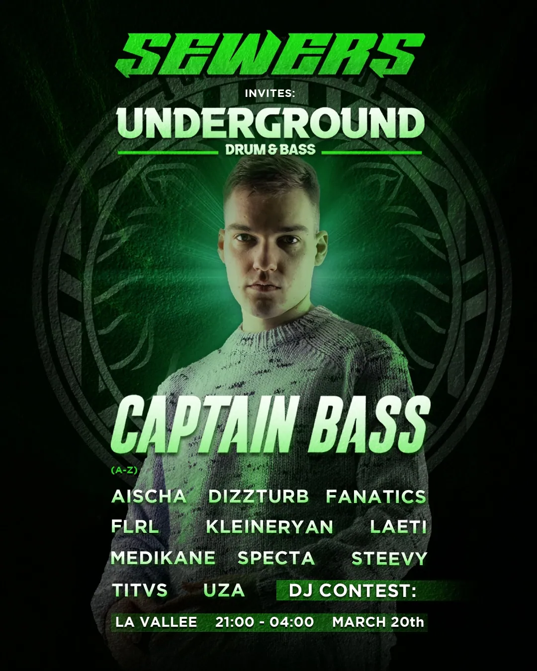 Underground Drum & Bass event flyer